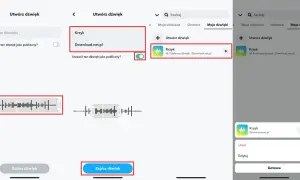 Jak ustawić oryginalny dźwięk Snapchat: wybierz "Krzyk" z Download.net.pl, aby dodać go do swoich dźwięków.