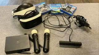Zestaw PlayStation VR z grami, kontrolerami i konsolą. Zastanawiasz się, ile kosztuje VR na PS4? Ten zestaw to świetna okazja!