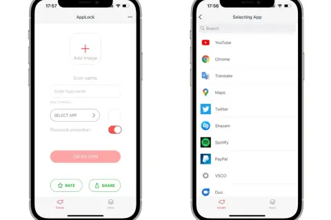 Aplikacja AppLock pokazuje, jak zablokować aplikacje. Wybierz aplikację z listy, np. YouTube, Chrome, Twitter, aby ustawić blokadę.