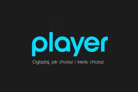 Logo "player" z hasłem "Oglądaj, jak chcesz i kiedy chcesz". Dowiedz się, ile kosztuje wykupienie playera, by cieszyć się ulubionymi treściami.
