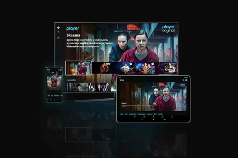 Player to platforma VOD, gdzie obejrzysz serial "Skazana" na różnych urządzeniach.