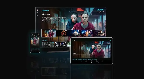 Player to platforma VOD, gdzie obejrzysz serial "Skazana" na różnych urządzeniach.
