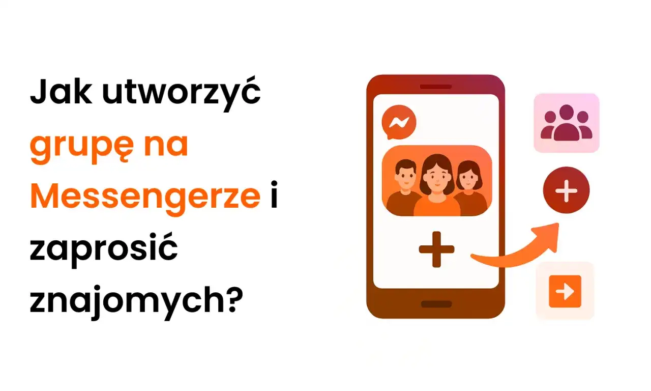 Jak utworzyć grupę na Messengerze i zaprosić znajomych? Ikony symbolizujące tworzenie grupy i dodawanie osób.