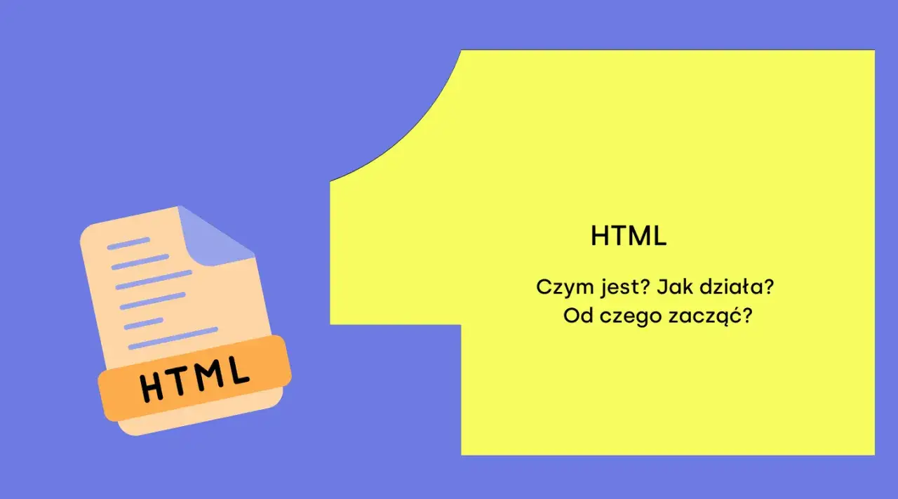 Ikona dokumentu z napisem HTML. Obok tekst:
