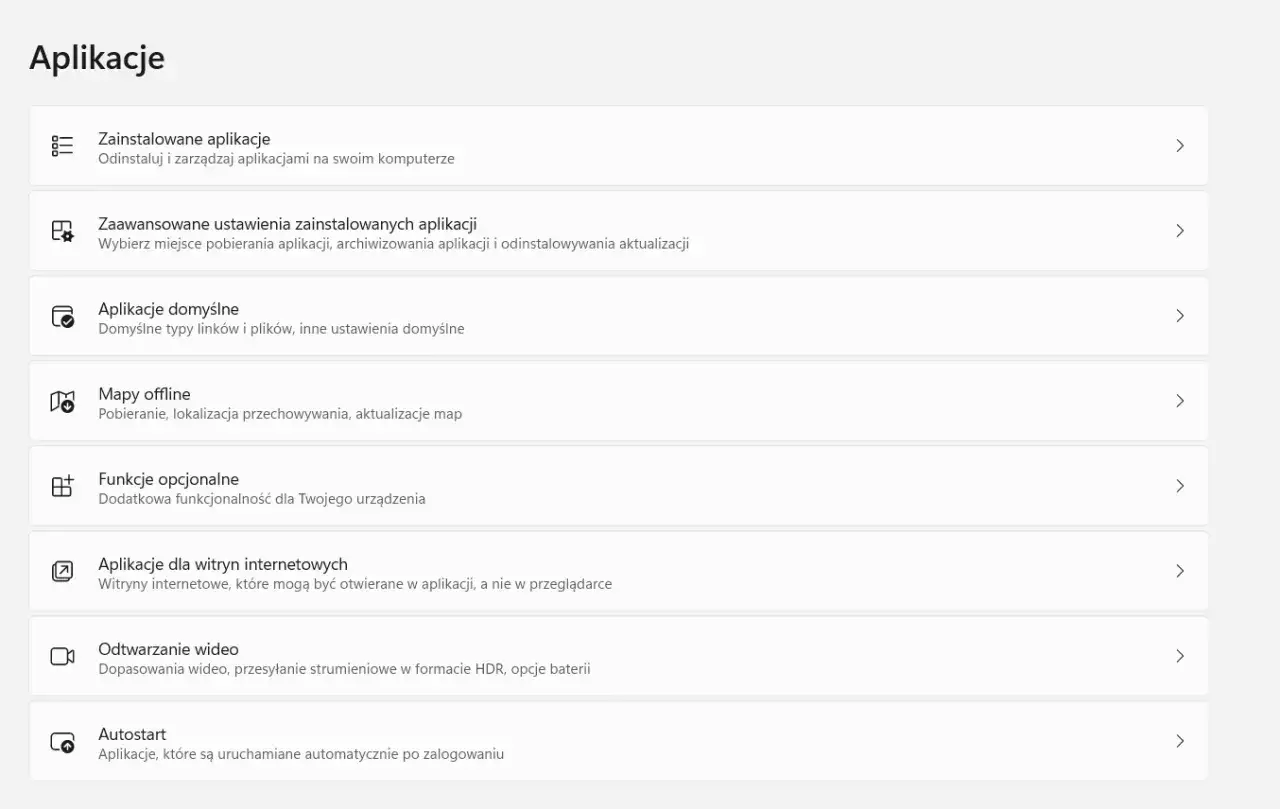 Ustawienia aplikacji Windows 10: Zainstalowane, domyślne, mapy offline, funkcje opcjonalne, autostart (jak wyłączyć automatyczne uruchamianie aplikacji Windows 10).
