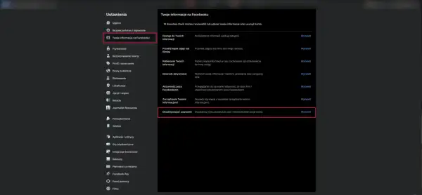 Ustawienia Facebooka: "Twoje informacje na Facebooku" > "Dezaktywacja i usuwanie". Tu dowiesz się, jak usunąć konto Messenger z telefonu.