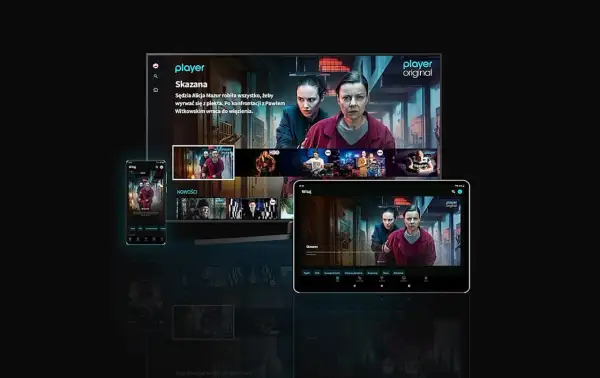 Player to platforma VOD, gdzie obejrzysz serial "Skazana" na różnych urządzeniach.