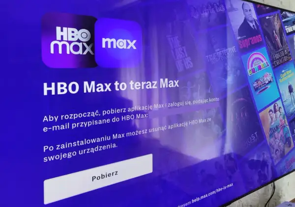 Jak wgrać aplikacje do telewizora? Ekran informuje, że HBO Max to teraz Max. Pobierz aplikację Max, zaloguj się i ciesz się ulubionymi serialami.