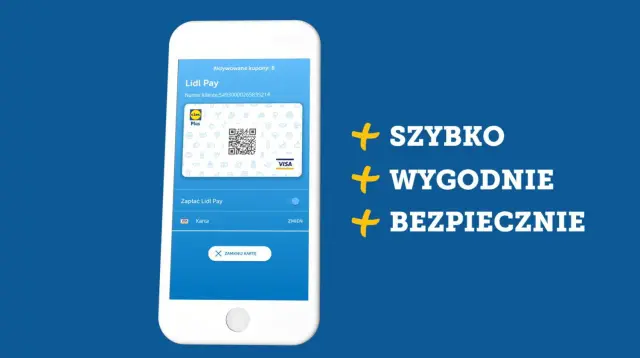 Jak założyć aplikację Lidl Plus? Na ekranie telefonu widzisz interfejs Lidl Pay z kodem QR i informacją o karcie. Szybko, wygodnie i bezpiecznie!